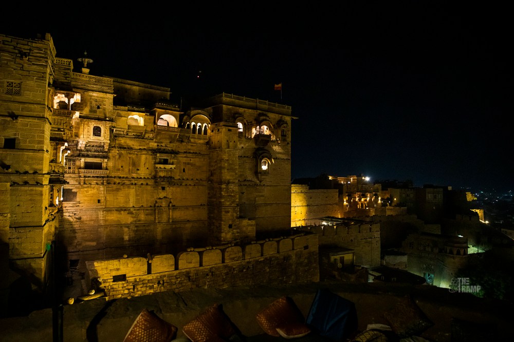 Night view of the fort